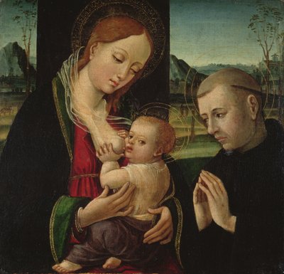 Madonna füttert das Christuskind, ca. 1500-30 von Ambrogio Bergognone